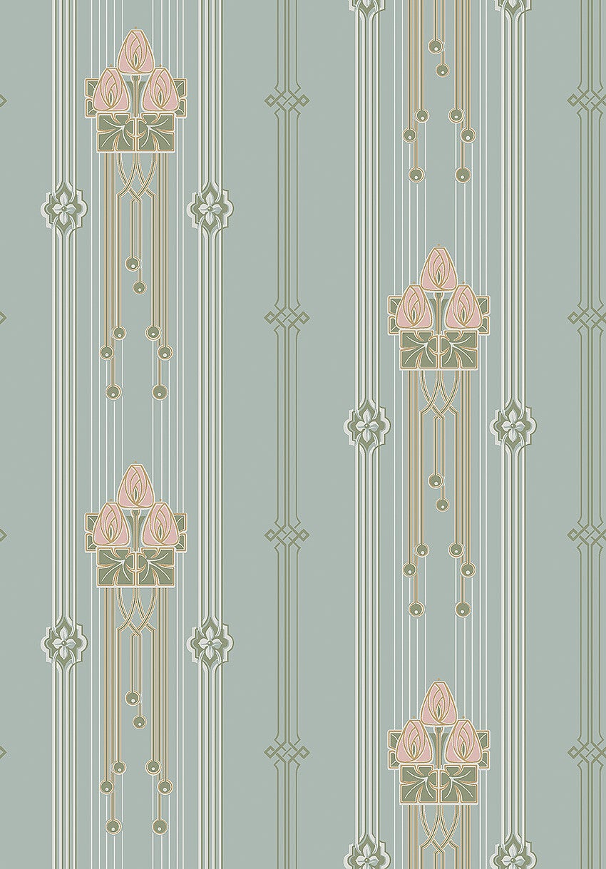 Villastan, blå tapet