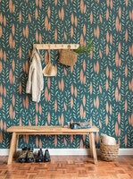 Garden City, mörkturkos tapet