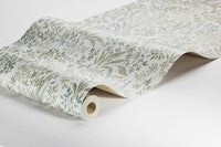 Nocturne slingrande bladverk, roströd/cremevit