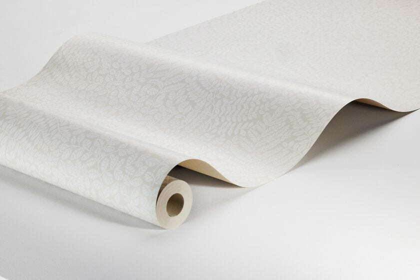 Bladverk, vit/ljusgrå