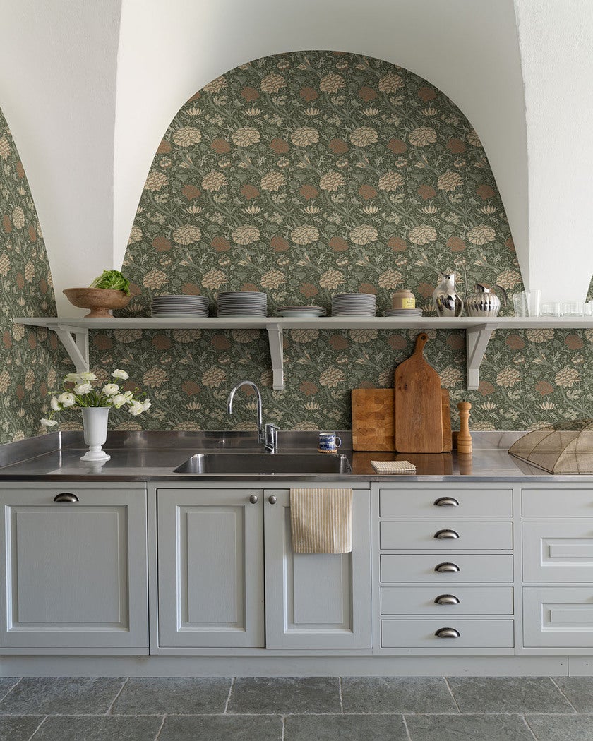 Cray, mörkgrön tapet