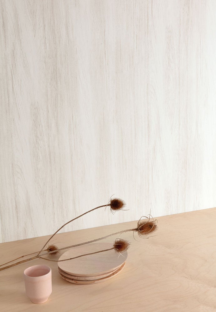 Wood snow, tapet i vit