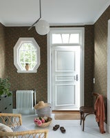 Rosengång, grönblå tapet