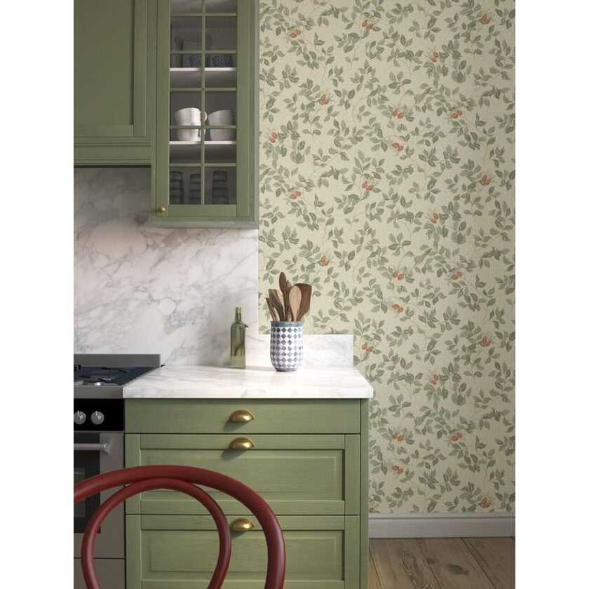 Tapet Duro Nora Beige/Grön