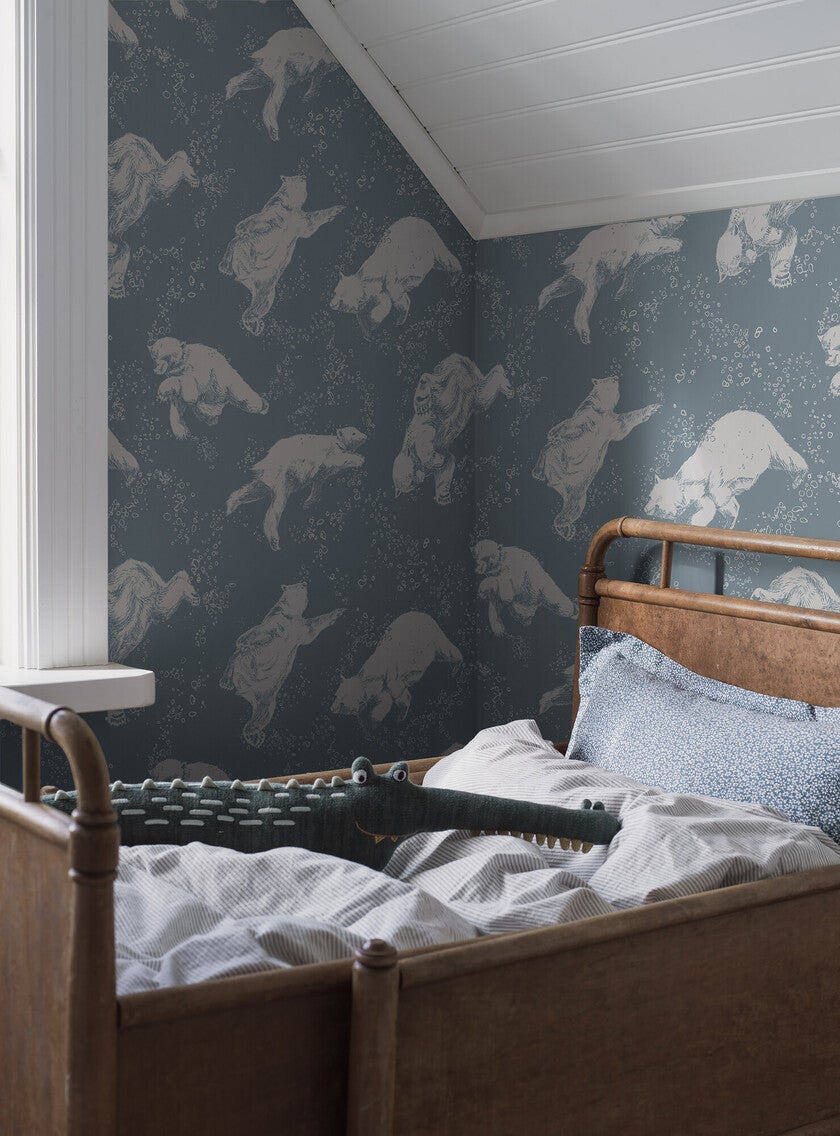 Polarn, tapet i grön