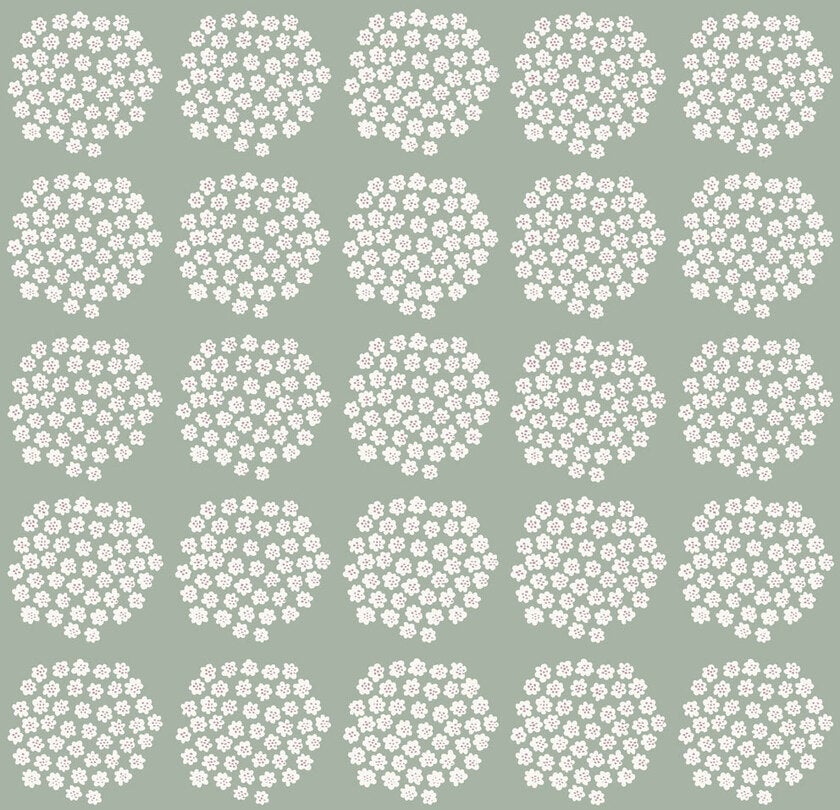 Marimekko Puketti, grön tapet