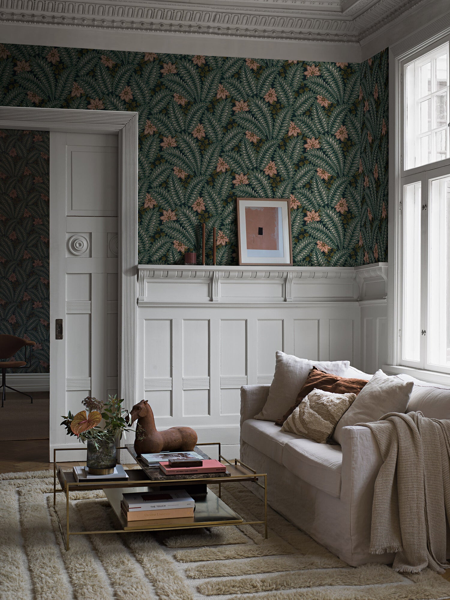 Hidden Ivy, tapet i gröna toner