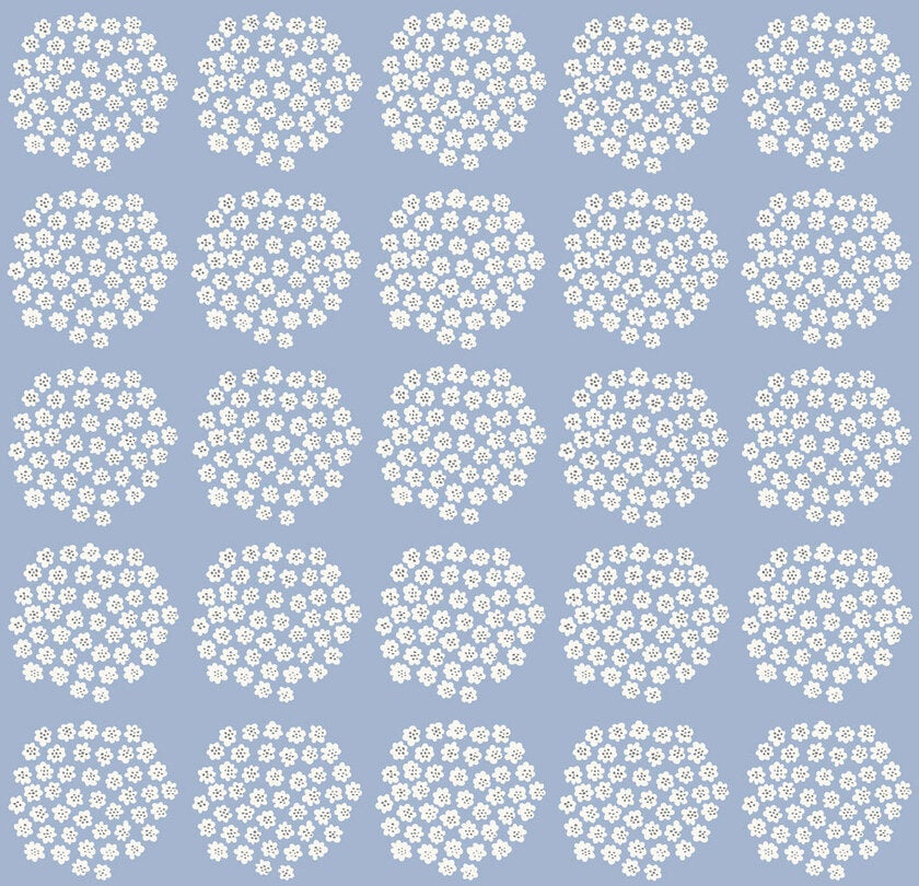 Marimekko Puketti, ljusblå tapet