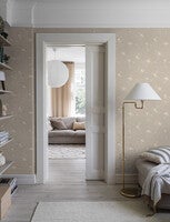 Saga, brun och beige tapet