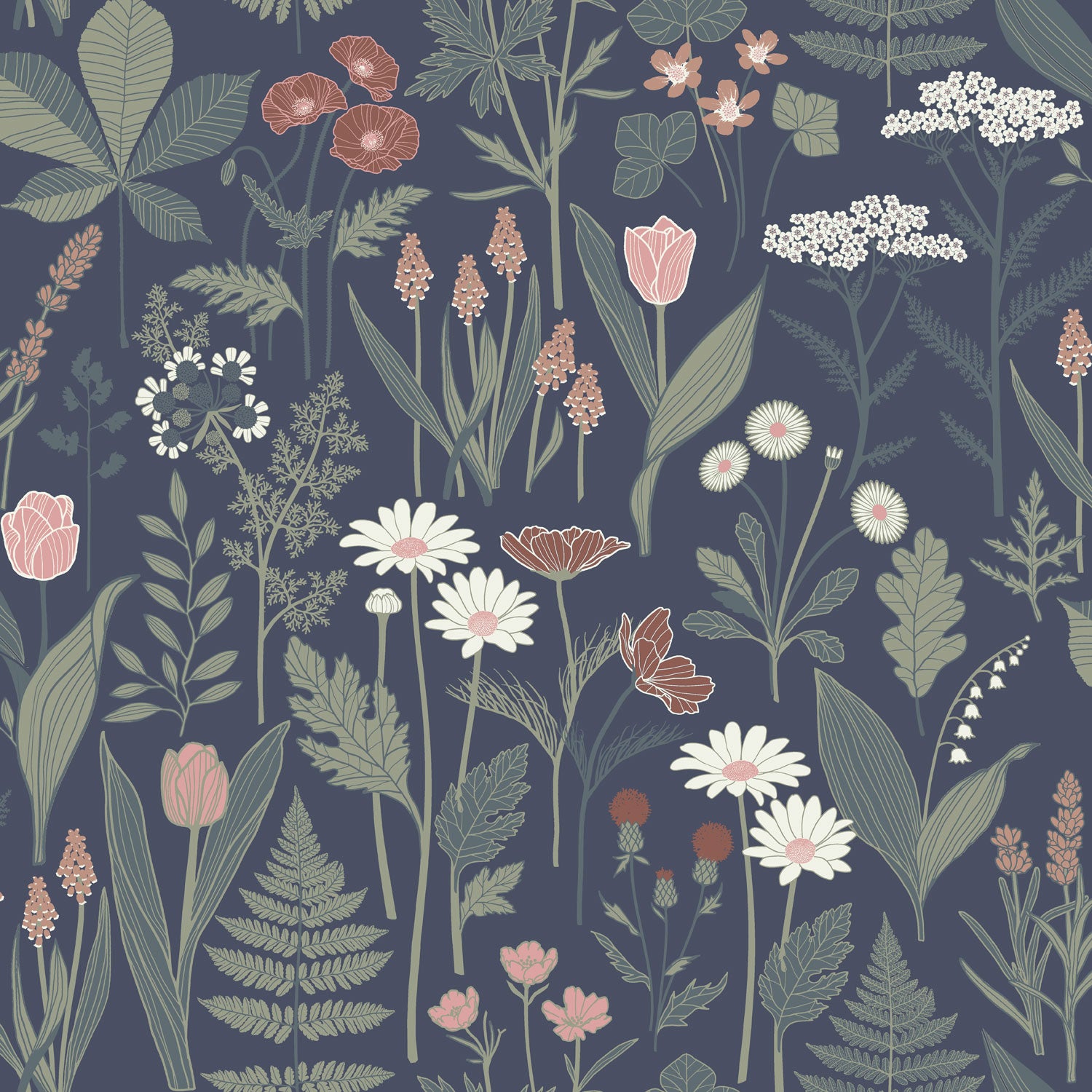 Elsa, mörkblå tapet