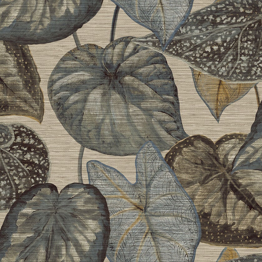 Tropical Leaves, beige tapet