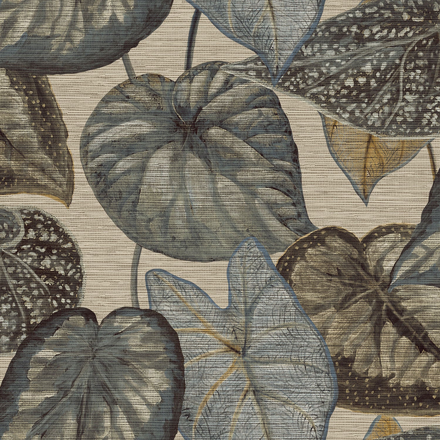 Tropical Leaves, beige tapet