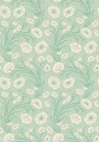 Poppy Flow, ljust grön med blommor