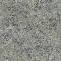 Travertine tapet i dämpat grått och grönt