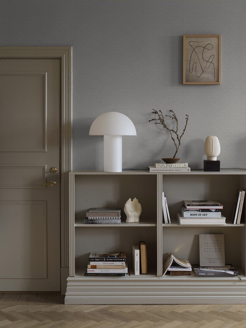 Golden Trellis, grå rutmönster