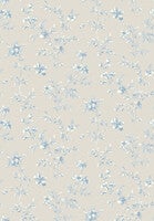 Ängsblomma, beige och blå tapet