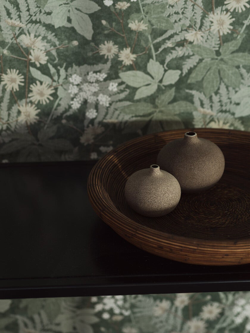 Lindskog, tapet i grön