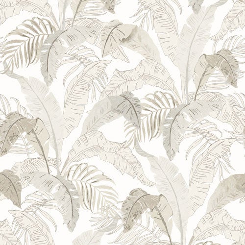 Botanic snow, tapet i vit