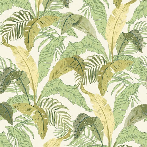 Botanic greenery, tapet i grön