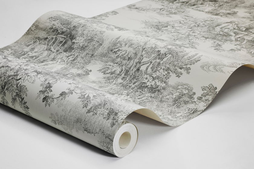 Toile de Jouy, svart