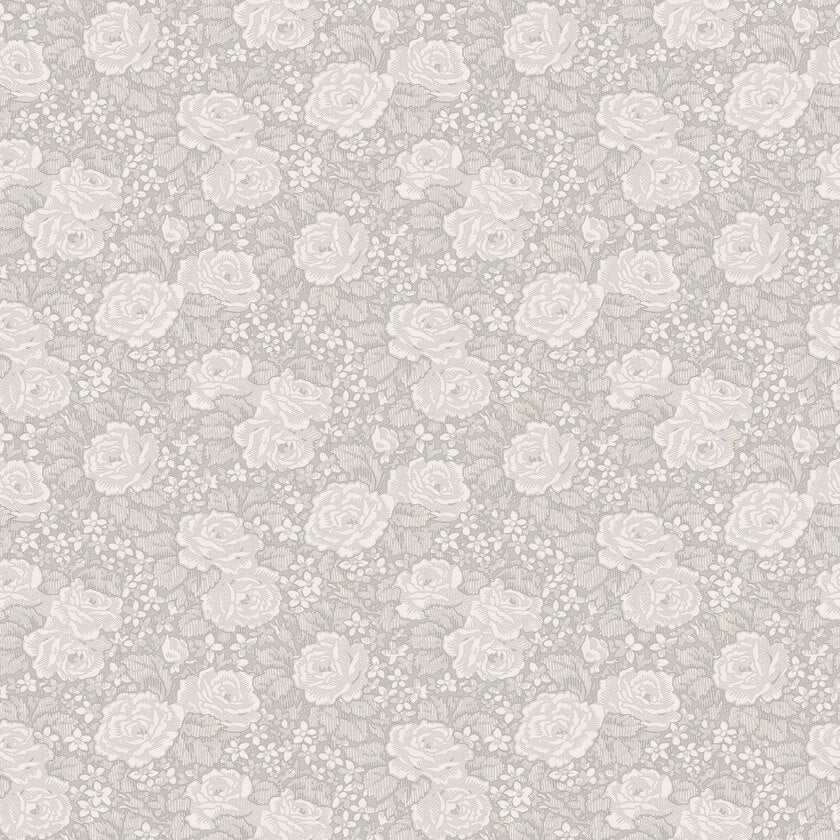 Rosengång, grå tapet