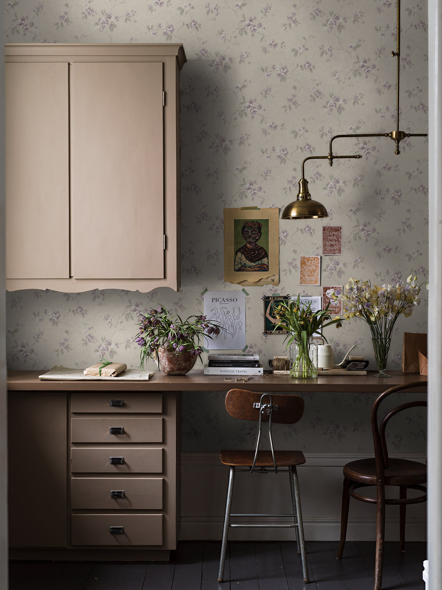 Vintage Rose tapet 4256