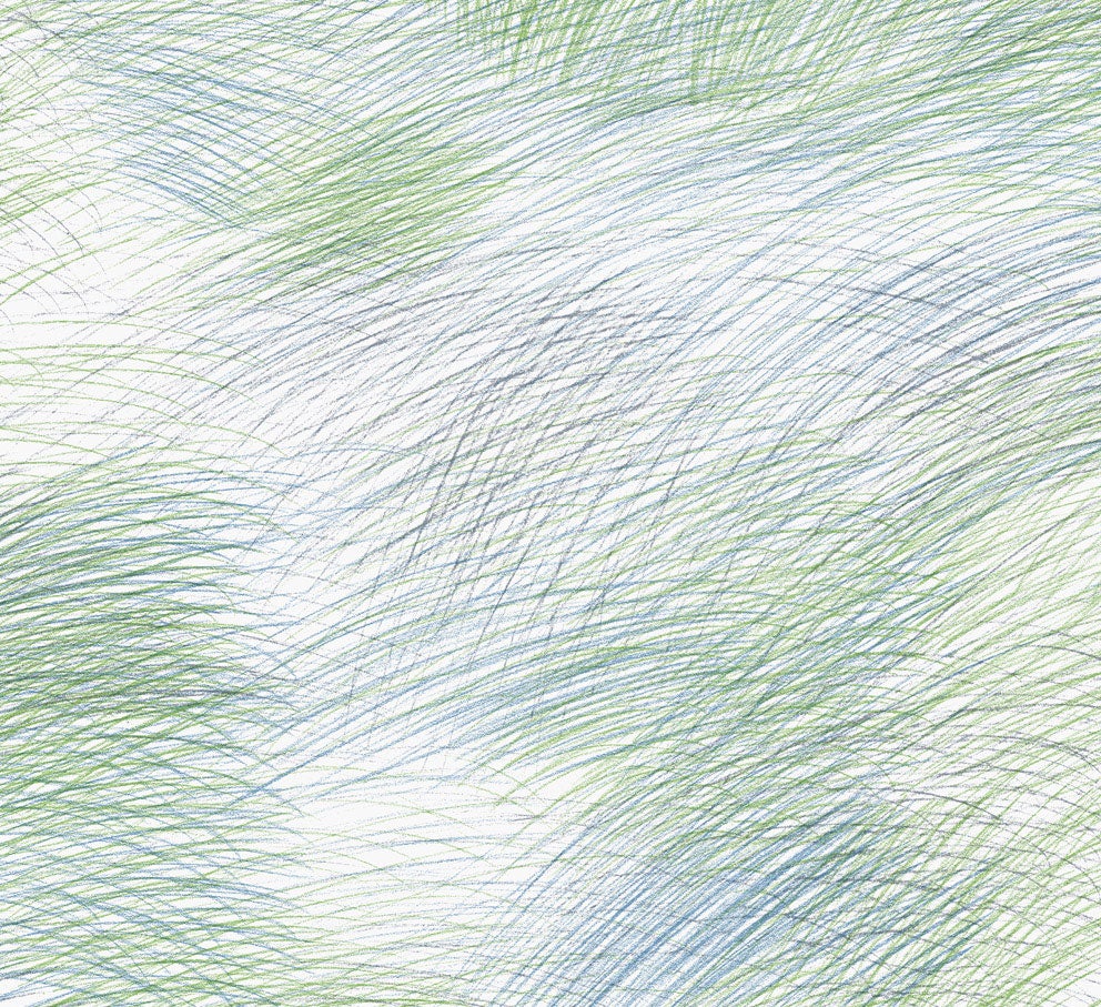 Marimekko Lepo, grön och blå tapet