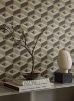 Boxes 3D mönster i beige toner