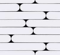 Marimekko Putki, svart och vit tapet