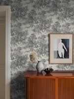 Toile de Jouy, svart