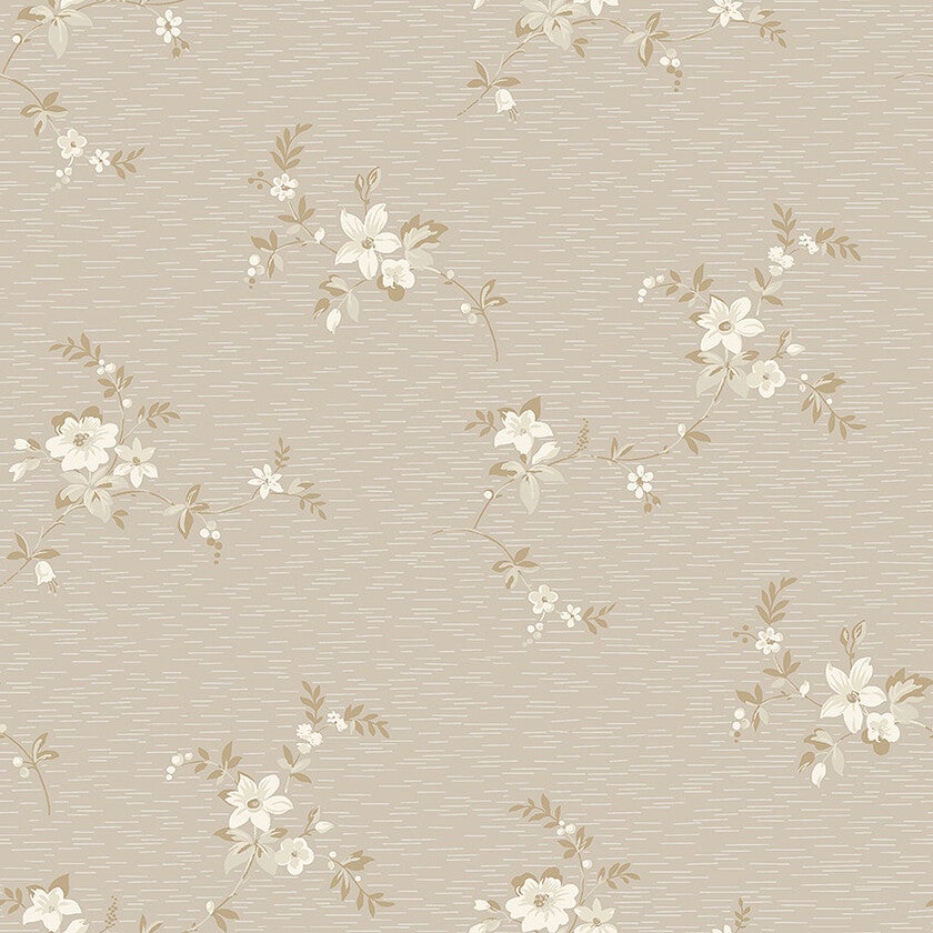 Saga, brun och beige tapet