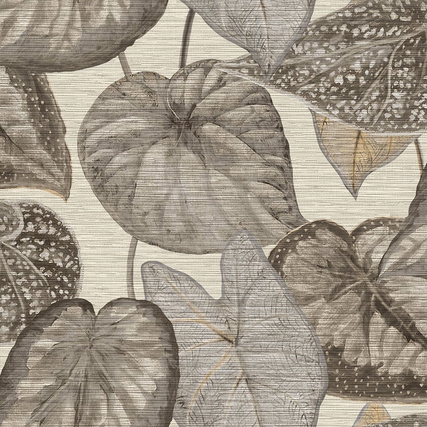 Tropical Leaves, beige tapet