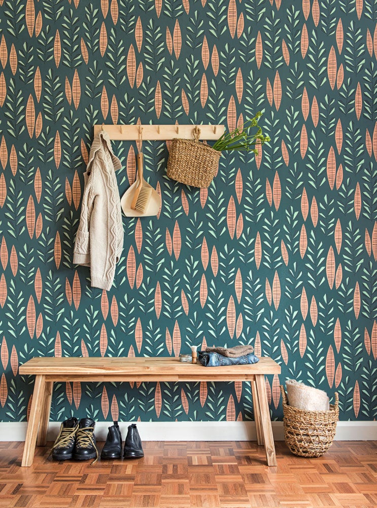 Garden City, mörkturkos tapet