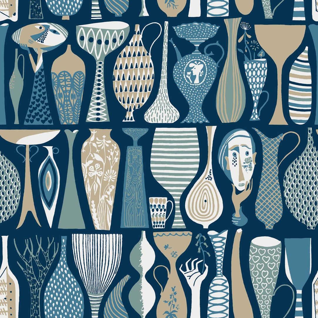 Pottery, blå
