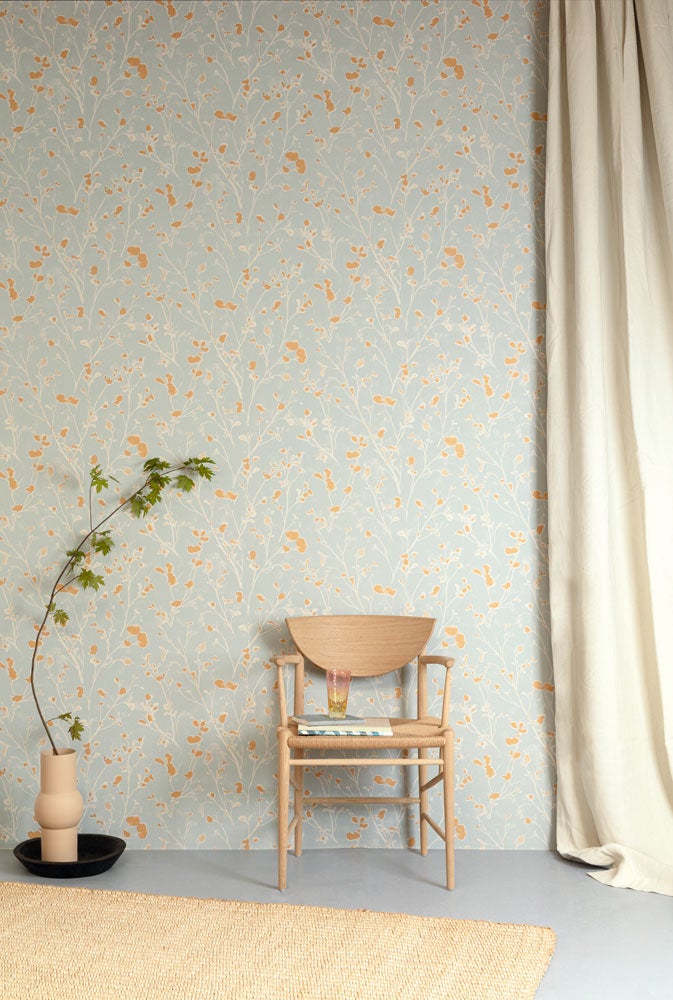 Alder heaven, tapet i blå och brun