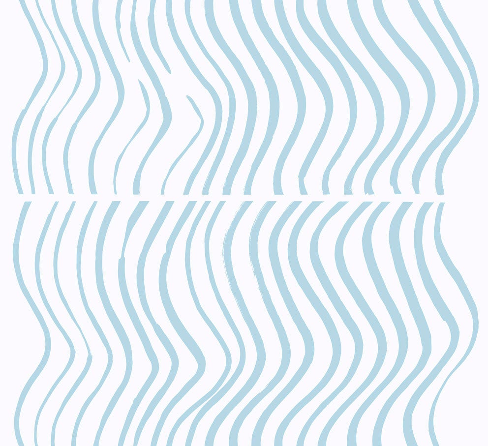 Marimekko Silkkikuikka, vit och blå tapet