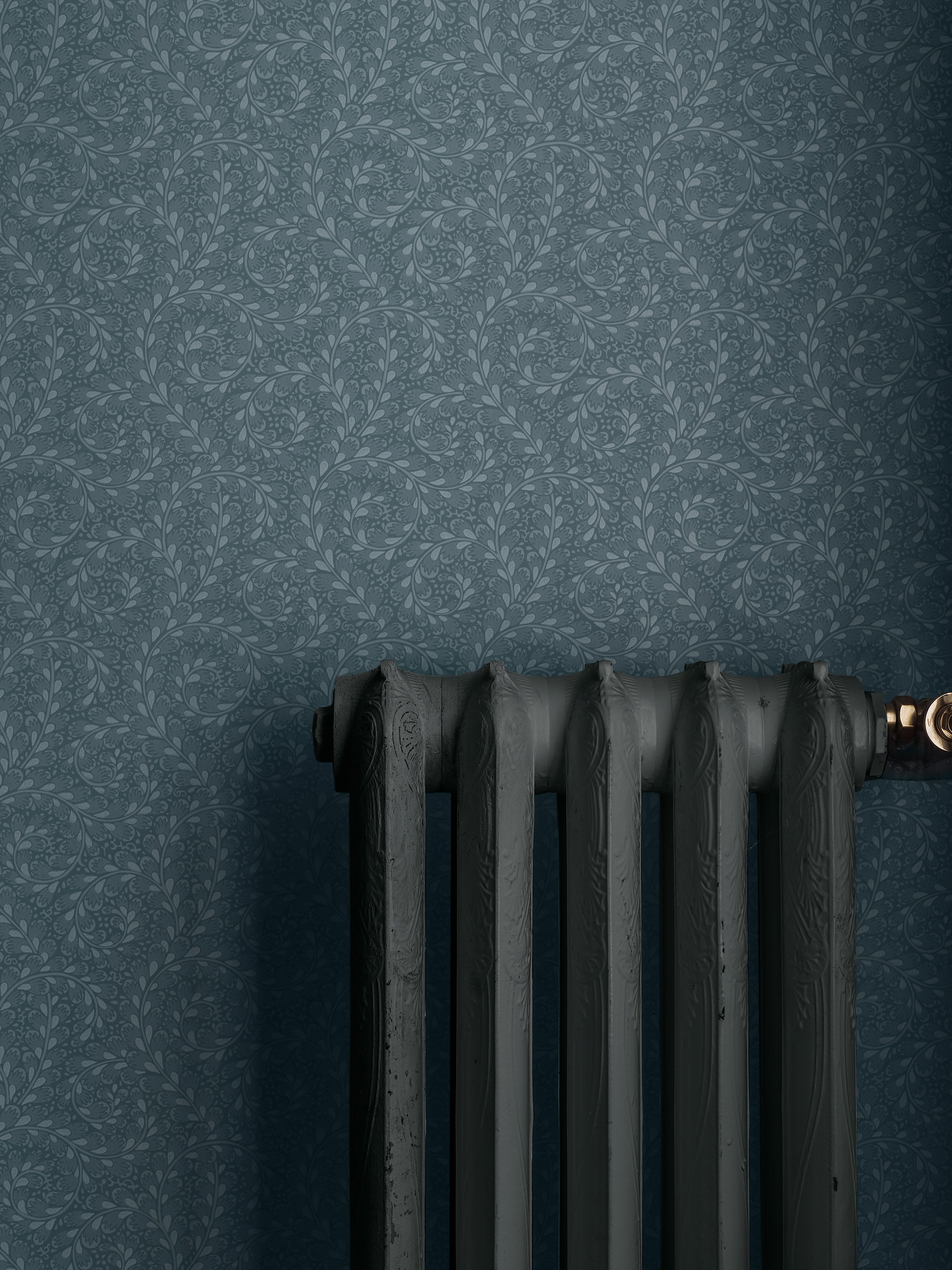 Wild Ferns, tapet i blått