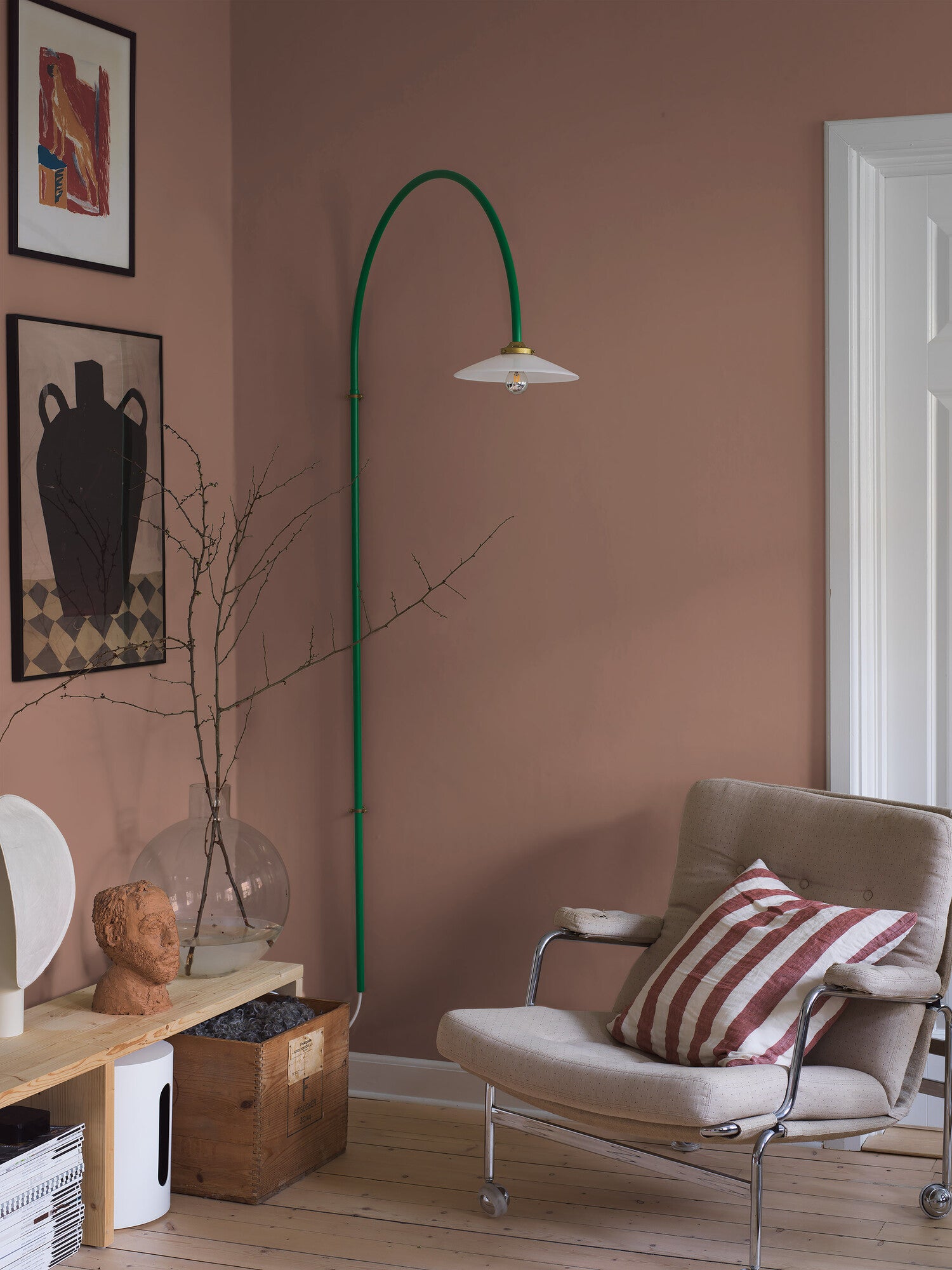 Soft Terra, röd 7554 tapet