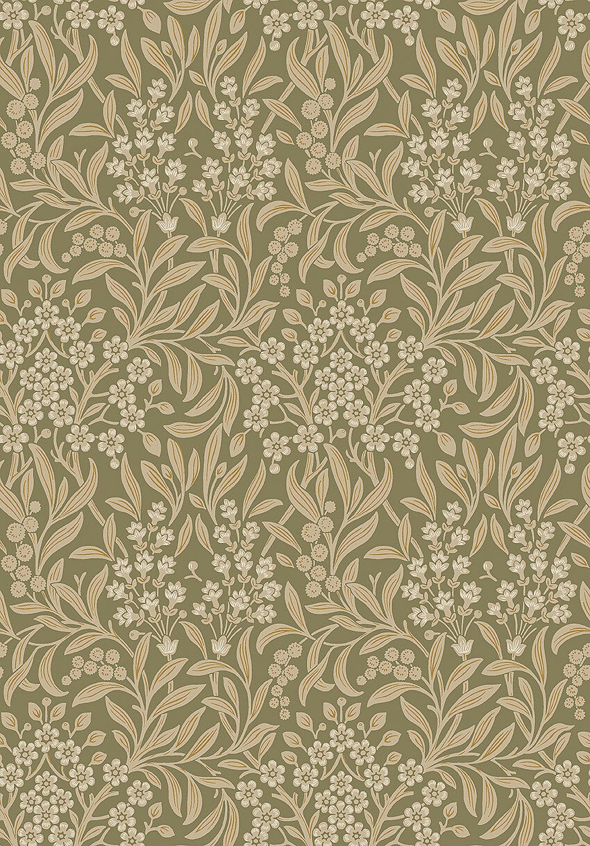 Kryddhyllan, grön tapet