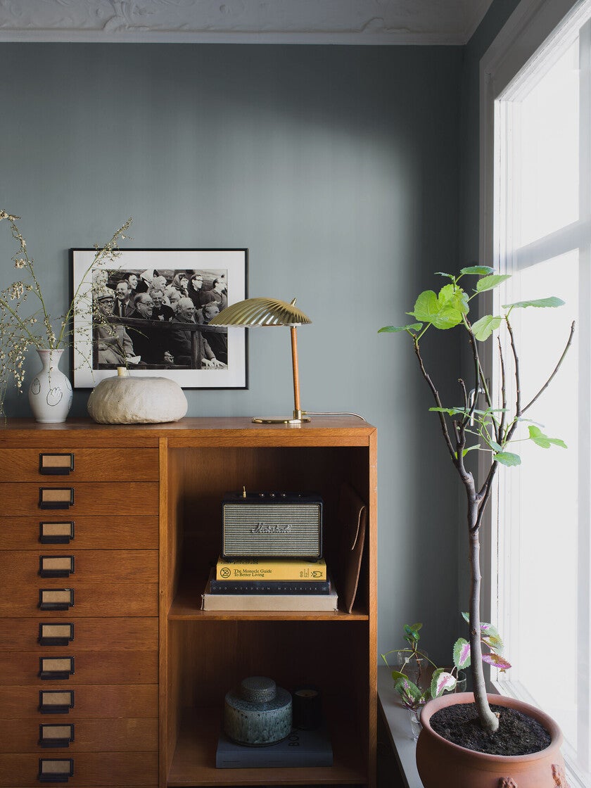 Glacier Blue, röd 7560 tapet