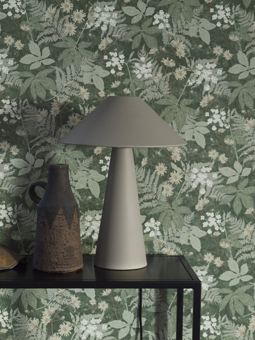 Lindskog, tapet i grön