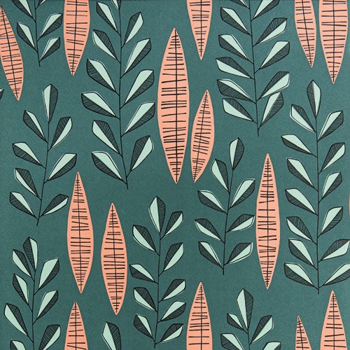 Garden City, mörkturkos tapet