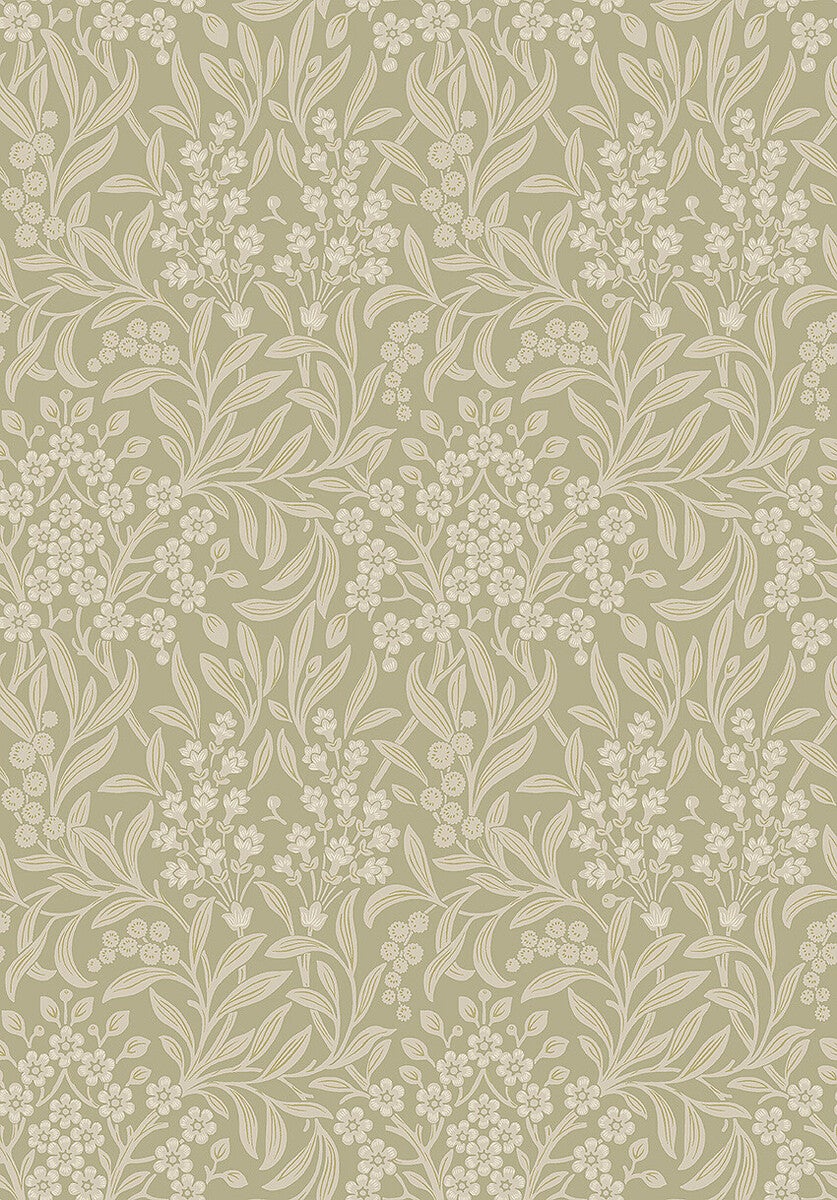 Kryddhyllan, grön tapet