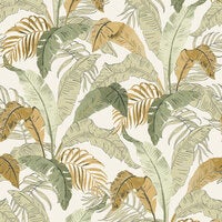 Botanic topiara, tapet i brun