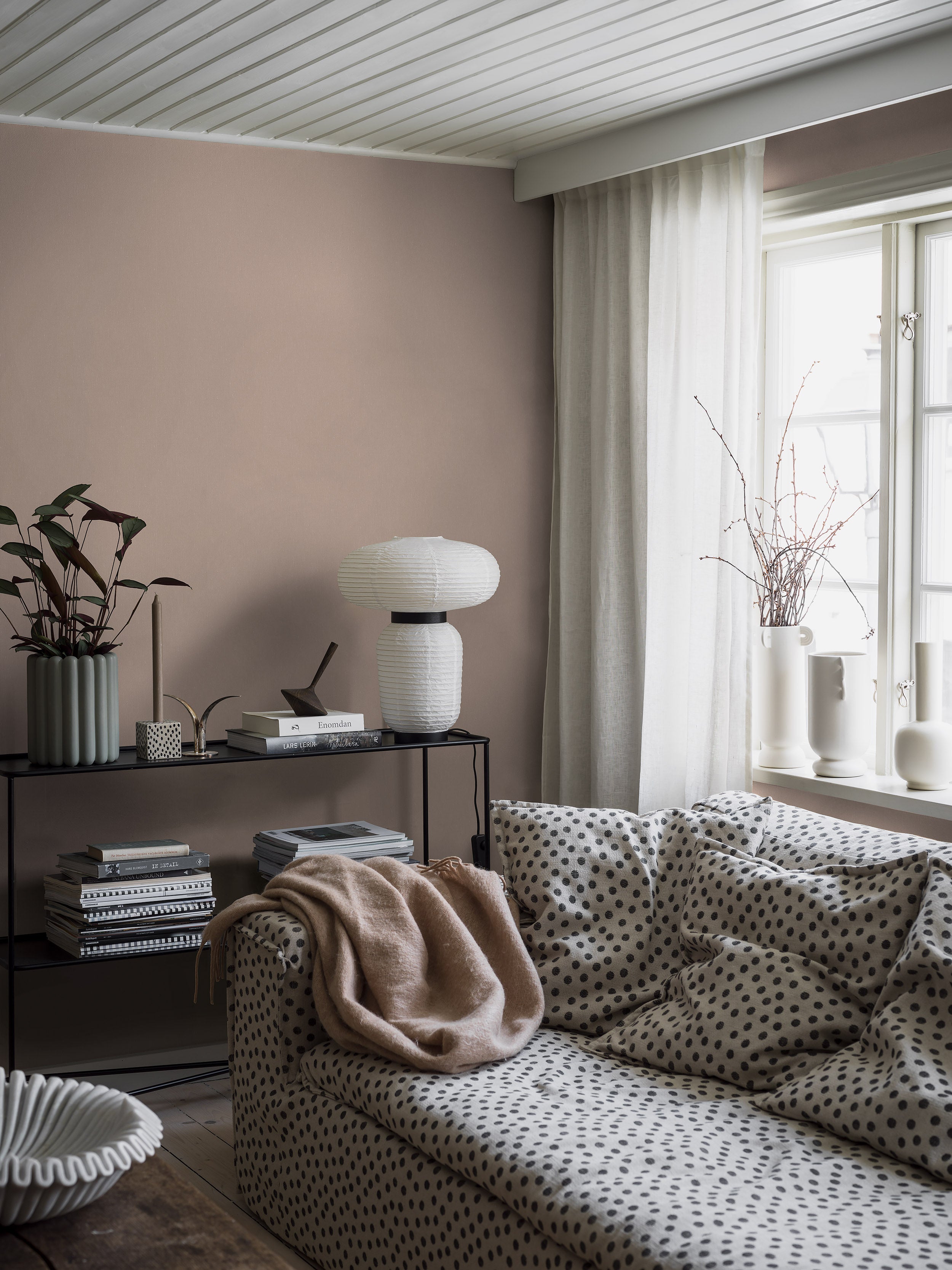 Raspberry Linen tapet 4338